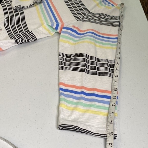 Talbots T by Talbots Striped Slub French Terry Pullover Sweater Top Long Sleeve - Picture 14 of 16